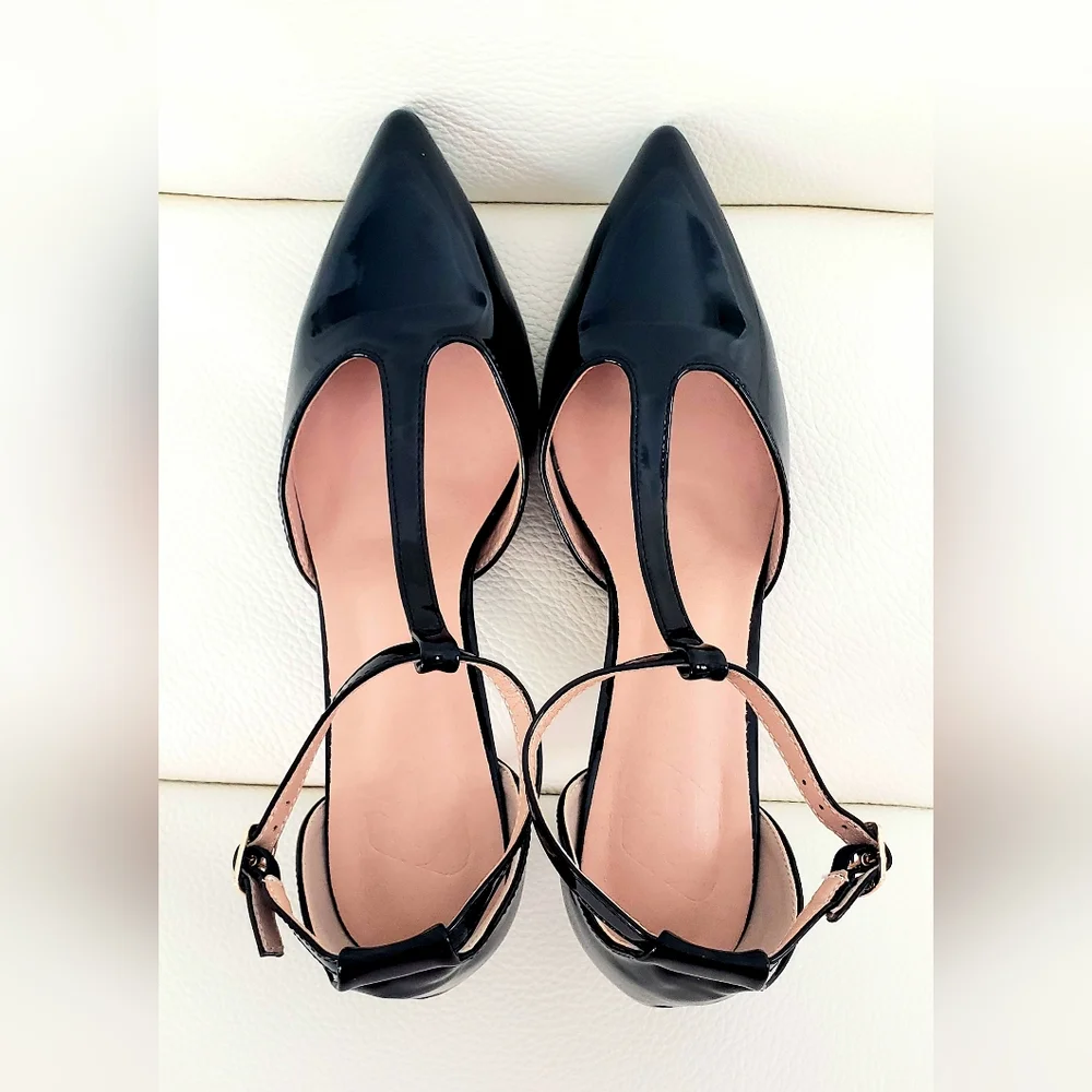Ladies patent leather shoes, size 39, US 9 - Picture 5 of 7